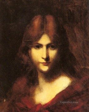 Jean Jacques Henner Painting - Una belleza pelirroja Jean Jacques Henner